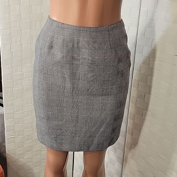 BRAND NEW DAILY HABIT PLAID ZIP CLOSURE ABOVE ANKLE PENCIL SKIRT - Picture 2 of 14